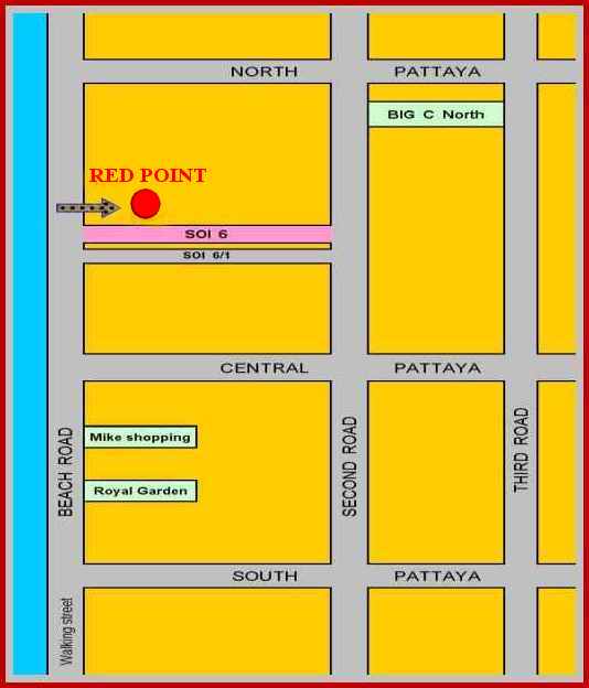 Plan pour localiser le Red Point Bar